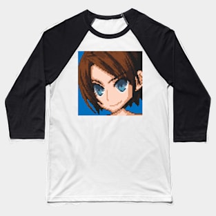 Resident Evil Jill Valentine Pixel Art Baseball T-Shirt